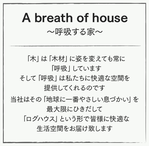 A breath of house　～呼吸する家～